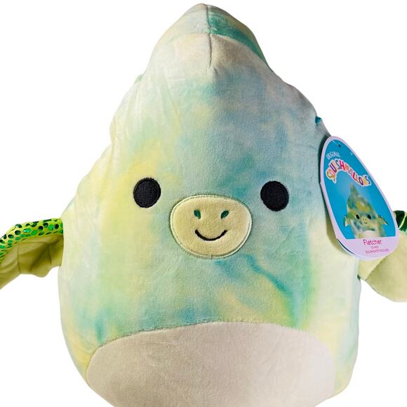 Squishmallow Fletcher Pterodactyl 11" Plush Dinosaur Green Stuffed Animal Pillow - Picture 2 of 8